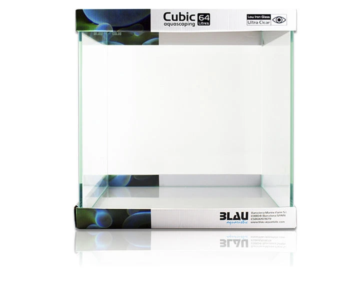 Blau Cubic Experience 40 Aquascaping akvarium 64 Liter 40x40x40 cm